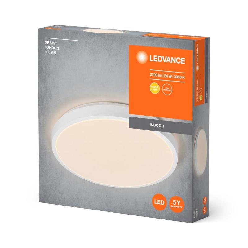 LEDVANCE Orbis LED-Deckenleuchte Orbis London 40cm 24W 830 Warmweißes Licht